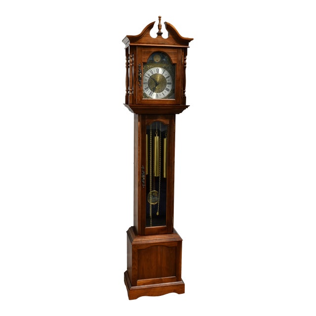 Vintage Emperor Inc. German Walnut Grandfathers Clock Chairish