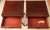 Set of Mersman Harp and Lyre Mahogany SideTables With Brass Feet and Drawers For Sale - Image 13 of 17