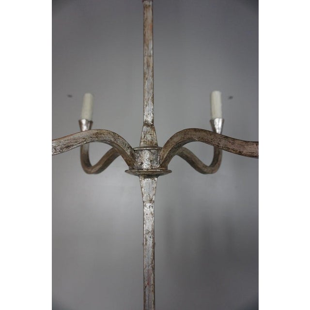 Melissa Levinson Wrought Iron Silver Gilt Chandeliers by Melissa Levinson For Sale - Image 4 of 10