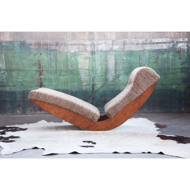 Wood Mid Century Upholstered Lounge Chair in the Style of Adrian Pearsall For Sale - Image 7 of 13