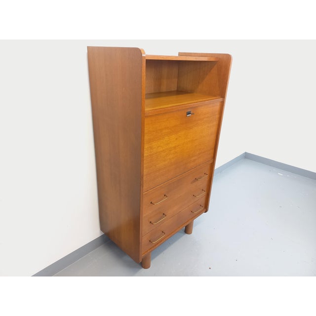 Vintage Oak Secretaire, 1960s For Sale - Image 11 of 16