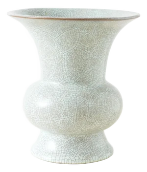 Trumpet-Shaped Celadon Vase with Crackle Glaze