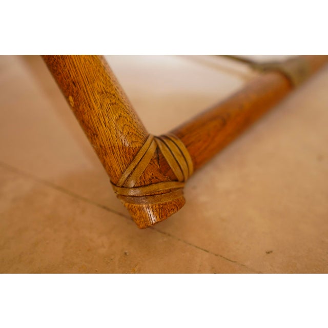 Animal Skin 1960s McGuire Directors X-Chair Pair For Sale - Image 7 of 9