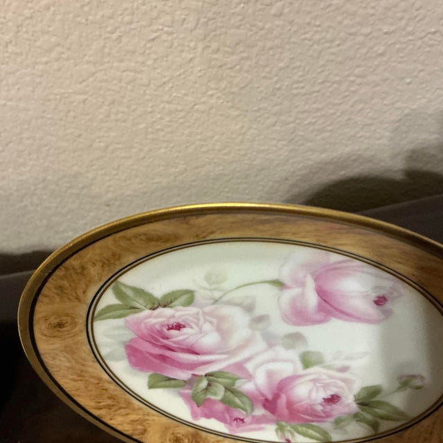 Vintage Royal Munich Porcelain Rose Cabinet Plates – Pair For Sale - Image 11 of 12