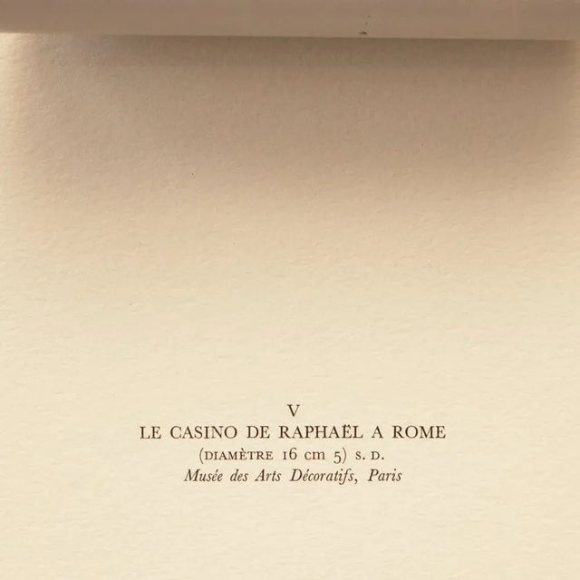 1951 After Ingres "Raphael's Casino in Rome", First Edition Parisian Photogravure For Sale In Dallas - Image 6 of 10