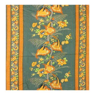 Vintage 1970's 5th Ave. Designs "Magpie" Polished Cotton- 4 Yards For Sale