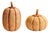 Carved Fir Wood Pumpkin Decor (Set of 2) For Sale