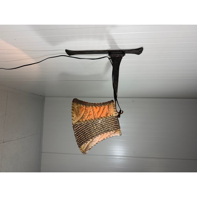 Brutalist Wrought Iron Wall Lamp, 1970s For Sale - Image 4 of 15