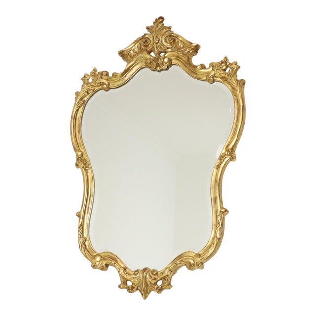 Large Baroque Crested Mirror in Gold Leaf from Deknudt, 1950s For Sale - Image 18 of 18