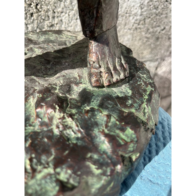 1970s Austin Production "Uttermost Welcome Home" Patinated Resin Brutalist Sculpture. For Sale - Image 13 of 18