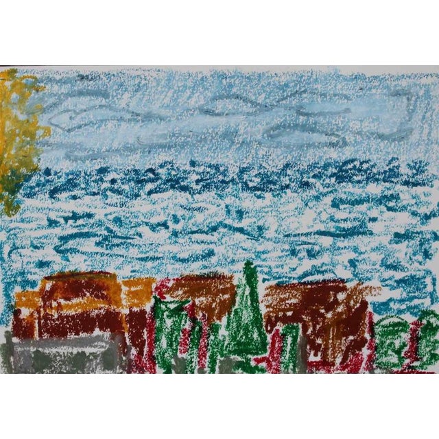 This original drawing by Alfredo Pizzi presents a vivid, expressive interpretation of natural elements, rendered with oil...