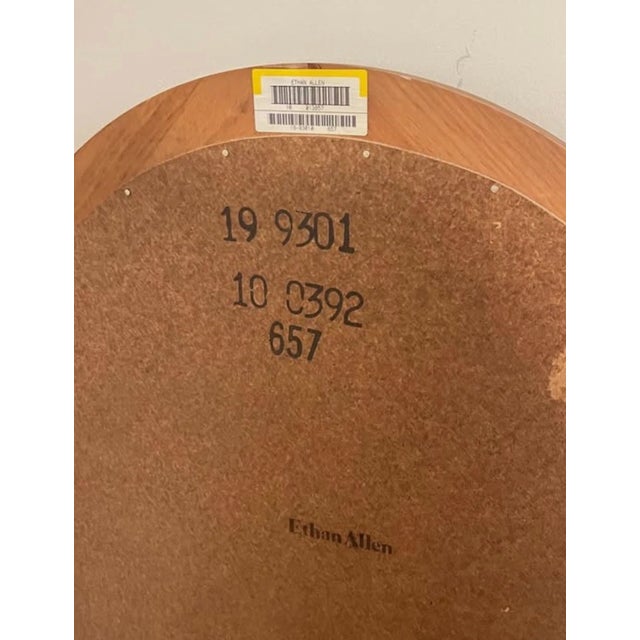 Vintage 90s Ethan Allen Wood Fan Accent Mirror Rectangular For Sale In Lexington, KY - Image 6 of 6