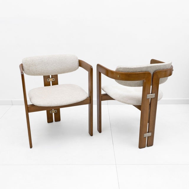 Beige Mid-Century Armchairs by Savini, Italy, 1960, Set of 2 For Sale - Image 8 of 8