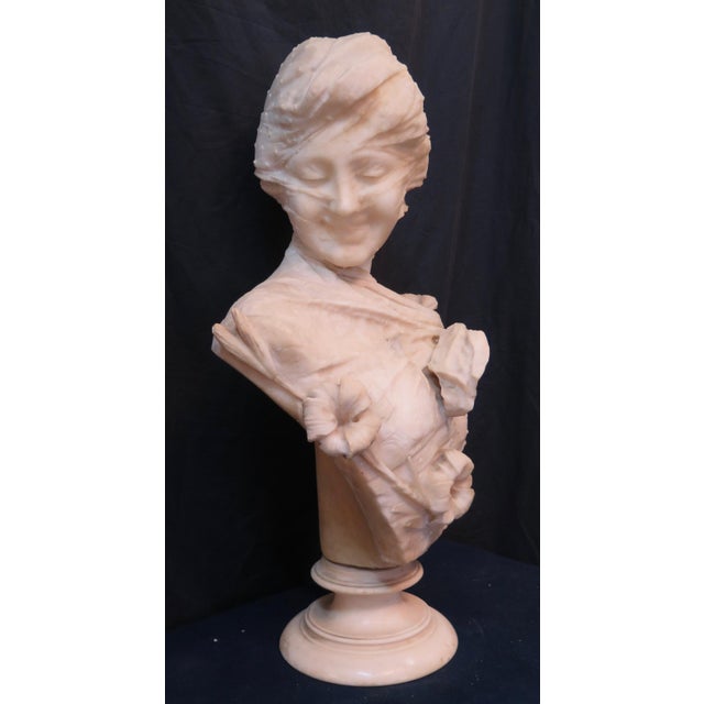 Late 19th Century Late 19th Century Alabaster Sculpture by Emilio Fiaschi For Sale - Image 5 of 11
