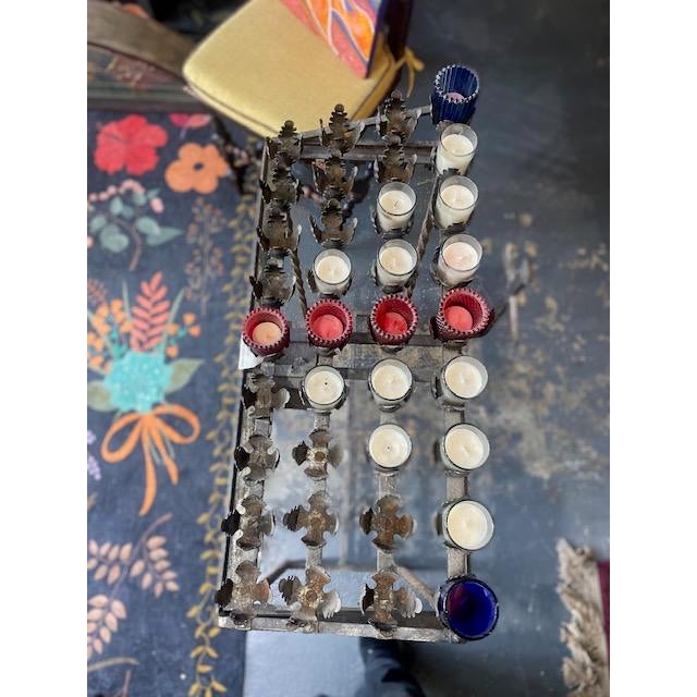 Religious Architectural Salvage 19th French Catholic Devotional Altar Candle Stand With Coin Donation Box For Sale In Raleigh - Image 6 of 12