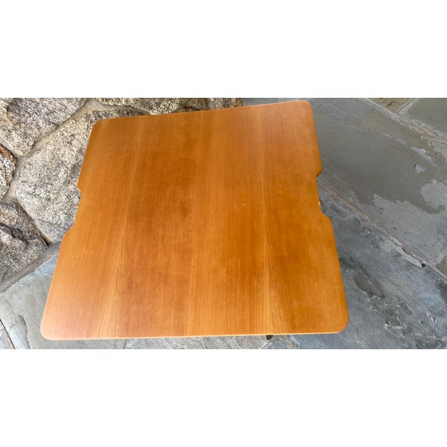 Cassina Late 20th Century Cassina Contemporary Modern Wood and Metal Side Table For Sale - Image 4 of 5