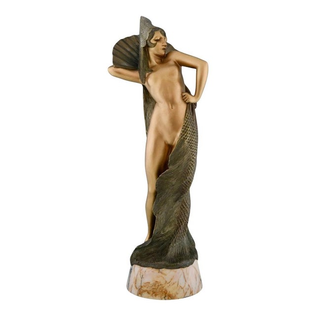 This exceptional Art Deco bronze sculpture of a Spanish dancer was created by renowned French sculptor Maurice Guiraud-...