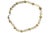 Modern 1970s Crystal Ribbed Goldtone Beaded Necklace For Sale - Image 3 of 4