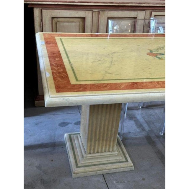 Marble Dining Table with Column Bases, 1970s For Sale - Image 9 of 18