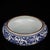 This elegant blue and white porcelain covered bowl, traditionally used as a tea cake container, is a beautiful example of...