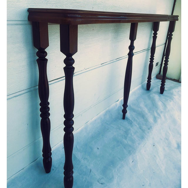 Long Antique Black and Walnut Console Table, Western Europe, Late 19th Century For Sale - Image 14 of 18