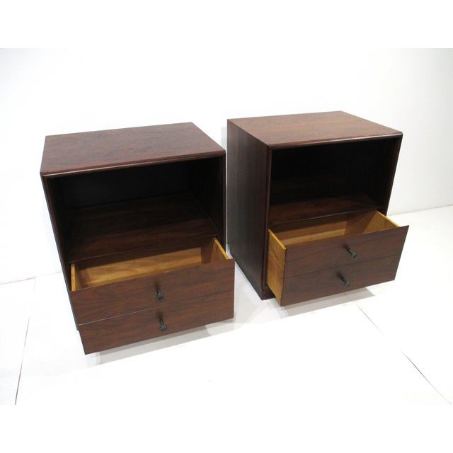 George Nelson Styled Walnut Nightstands for Ramseur For Sale In Cincinnati - Image 6 of 12