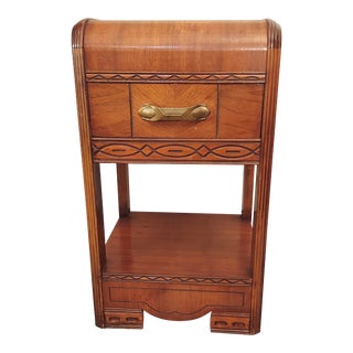 1930s Art Deco Waterfall Nighstand For Sale