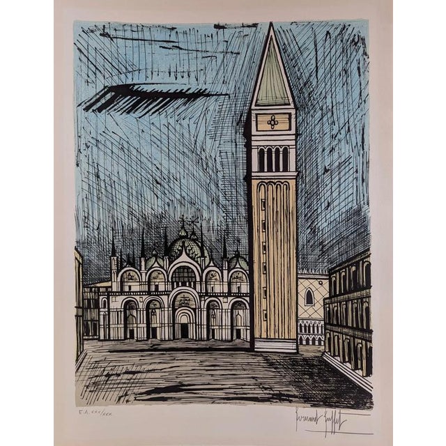 Bernard Buffet, Saint Mark and the Campanile, 1986, Lithograph For Sale - Image 6 of 6