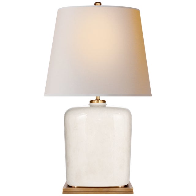 Transitional Thomas O'Brien by Visual Comfort Signature Mimi Table Lamp in Tea Stain with Natural Paper Shade For Sale - Image 3 of 3
