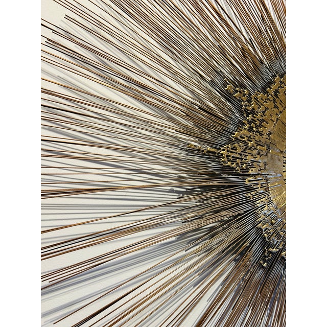 1960s Brutalist 1960s Monumental Sunburst Wall Sculpture Attributed to William & Bruce Friedle New York MCM For Sale - Image 5 of 9