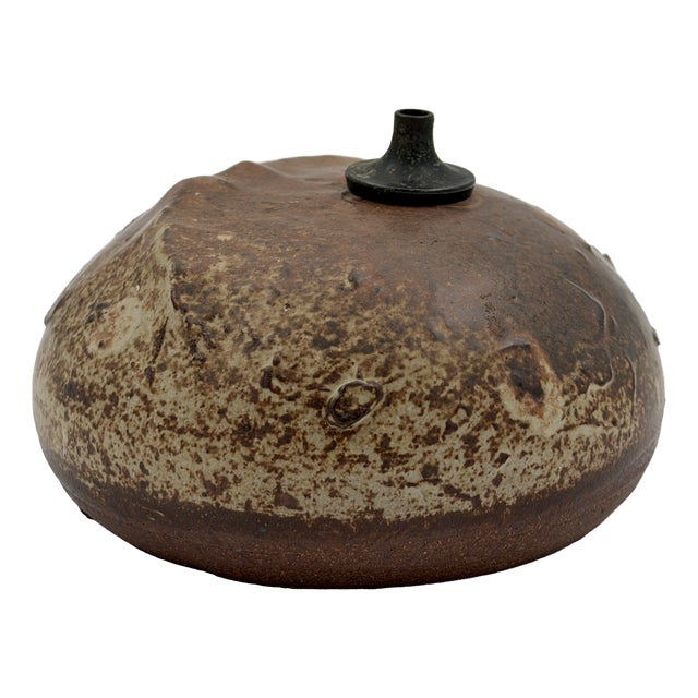 Danish Ceramic Oil Lamp from Aage Würtz, 1960s For Sale