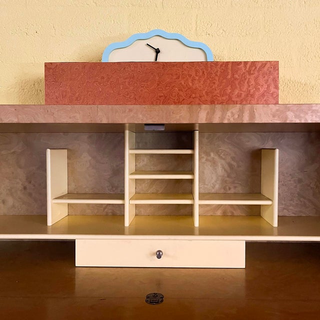 1990s Desk Donau by Ettorre Sotsass with Clock, 1990s, Set of 2 For Sale - Image 5 of 18