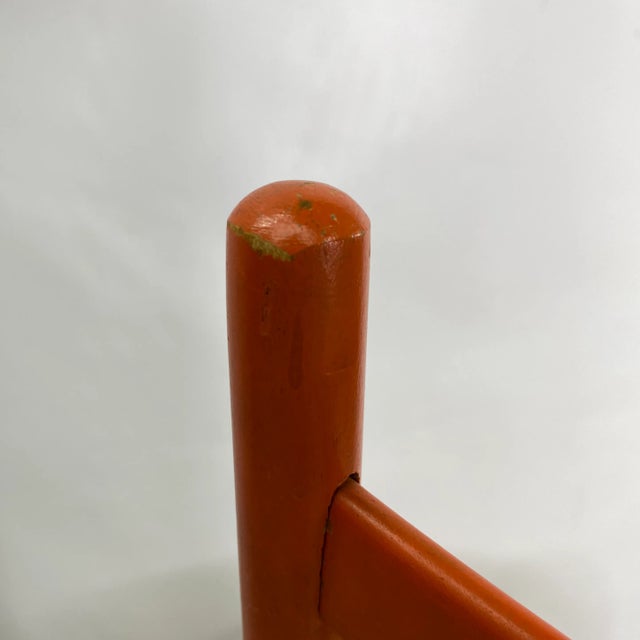 Vintage Gio Ponti Style Orange Chair, Made in Italy For Sale - Image 12 of 13