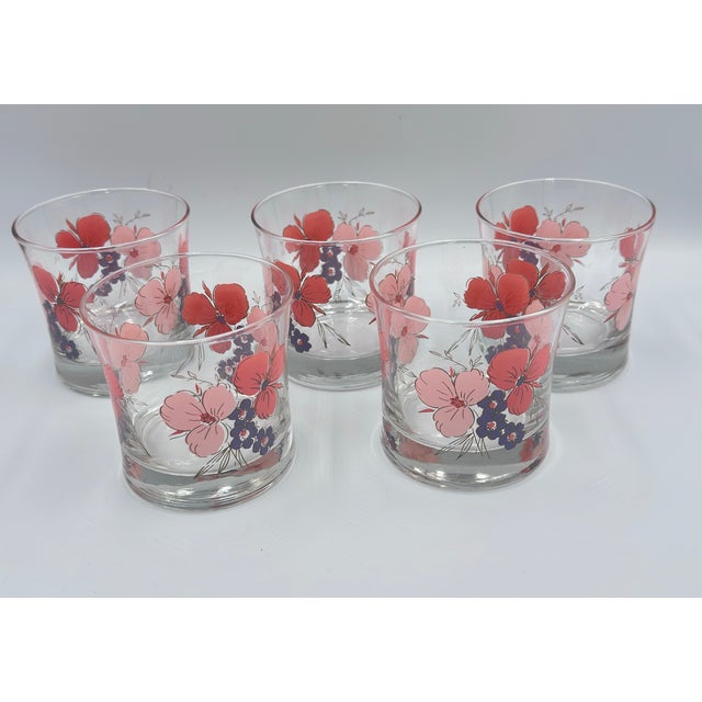 Vintage JMP Marketing Galleria Old Fashioned Lowball Tumbler Glasses 5pc Set For Sale - Image 4 of 8
