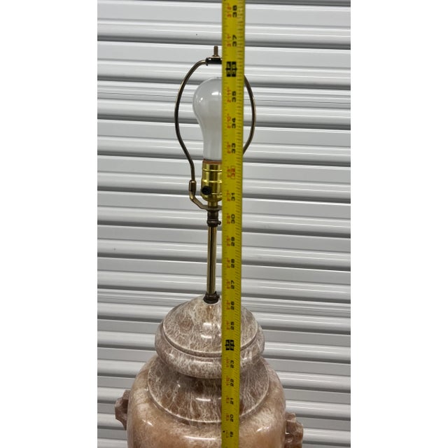 1960s Italian Neoclassical Style Lighted Urn Shaped Marble Lamp For Sale - Image 4 of 8