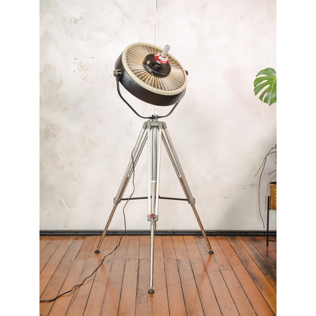 Vintage Industrial Black Hospital Operating Lamp on Bilora Tripod, 1980s For Sale - Image 14 of 18
