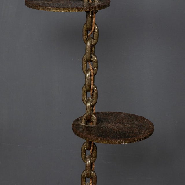 20th Century French Anchor Chain Freestanding Lamp with Shelves, 1930s For Sale - Image 11 of 13