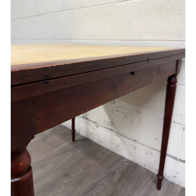 Vintage Mahogany Folding Card Table Game Table For Sale - Image 14 of 16