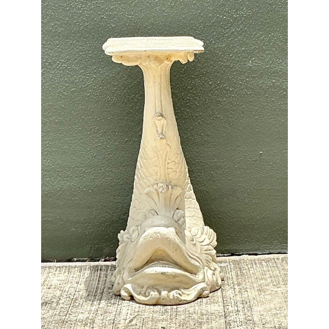 Plastic Vintage Ornate Fish Design Pedestal For Sale - Image 7 of 18