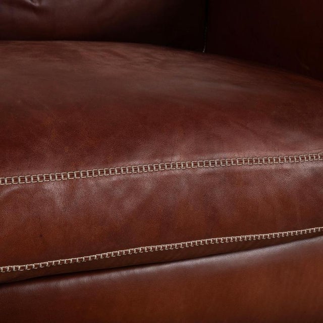 Three-Seater Leather Brown Couch from Machalke Valentino For Sale - Image 5 of 18