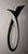 Mid-Century Modern German Asymmetrical Wall Vase in Black and White Porcelain from Lindner, 1950s For Sale - Image 3 of 5