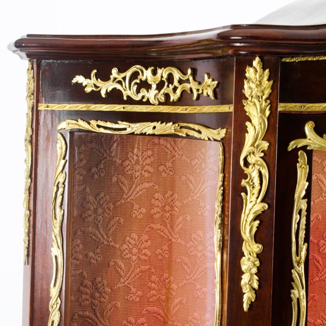 Brown Antique 19th Century French Vitrine Display Cabinet by Vernis Martin For Sale - Image 8 of 18