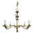 1930's Decorative Black and Bronze Chandelier For Sale