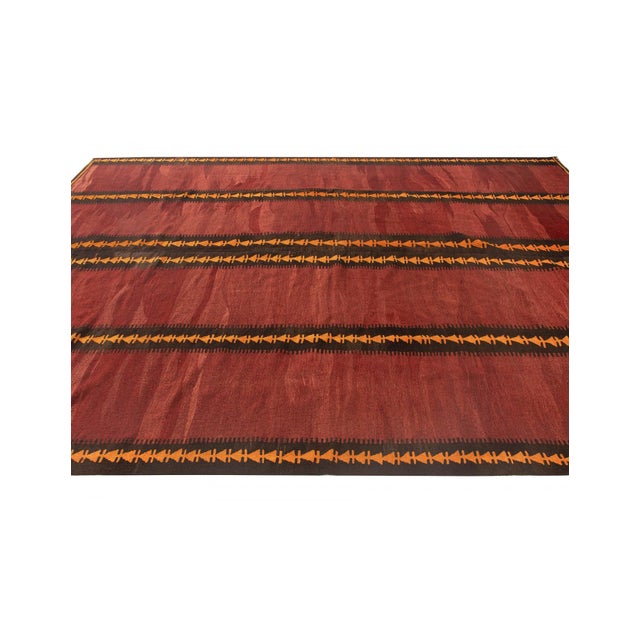 Large Vintage Unique Turkish Kilim Rug - 9`6" X 11`8" For Sale - Image 4 of 6