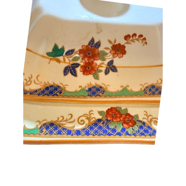 1900s English Cavendish Ware Square Covered Dish for Loeser’s Brooklyn For Sale - Image 10 of 11