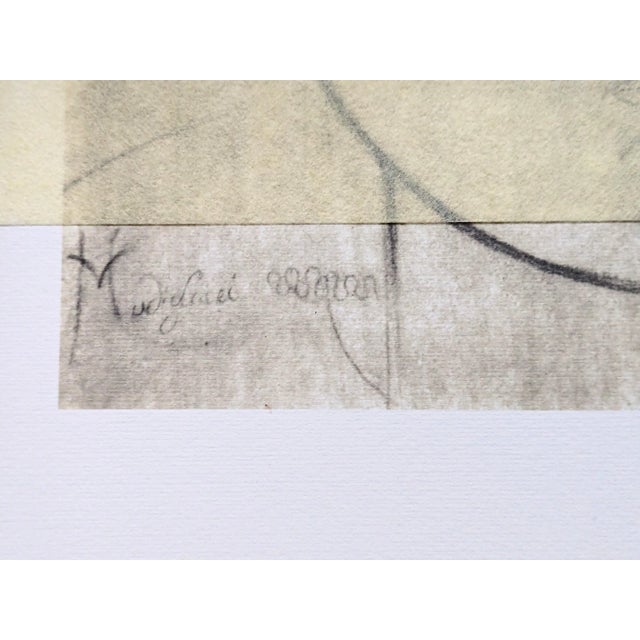 Amedeo Modigliani - Cariatide, 1914 Limited edition lithograph signed in the stone, after a drawing from 1914, cones...