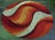 Psychedelic Space Age Rug in Orange and Red, 1970s For Sale - Image 4 of 4