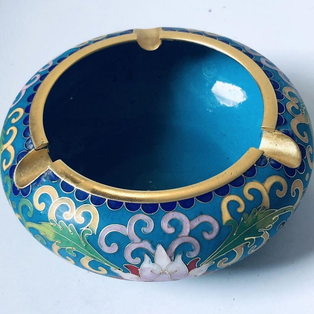 Dimensions: Height 5.5 cm (2.2") x Diameter 13 cm (5.1") Opening Diameter 8.6 cm (3.4") Material: Cloisonné Enamel on...