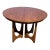 Mid-Century Modern Broyhill Brasilia 6140-45 Round Pedestal Base Walnut Dining Table With 3 Leaves For Sale