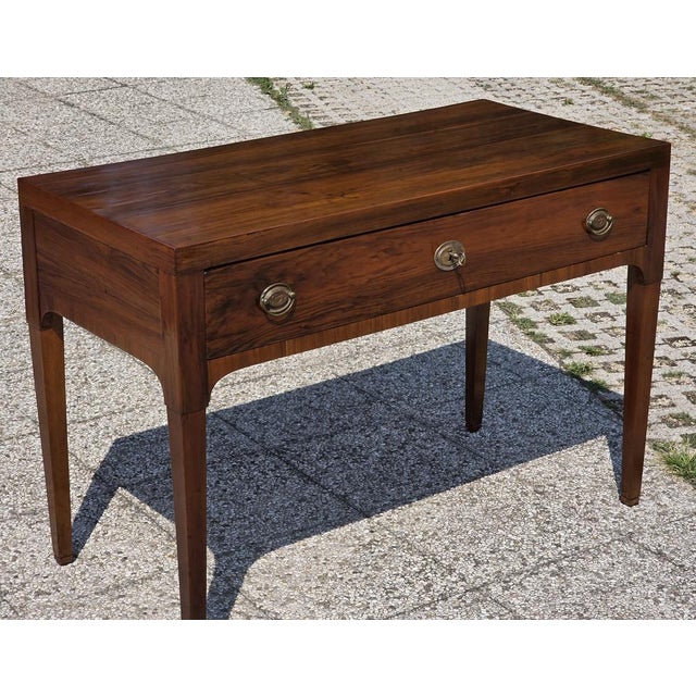 Empire Walnut Writing Desk, Venice, Italy, 19th Century For Sale - Image 6 of 12